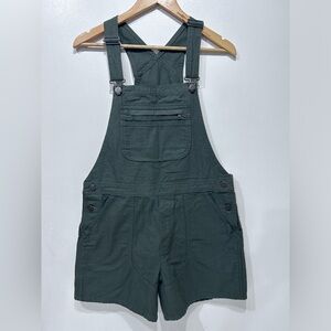 Patagonia Kale Green Stand Up Short Overalls 5” Inseam Organic Cotton Size M